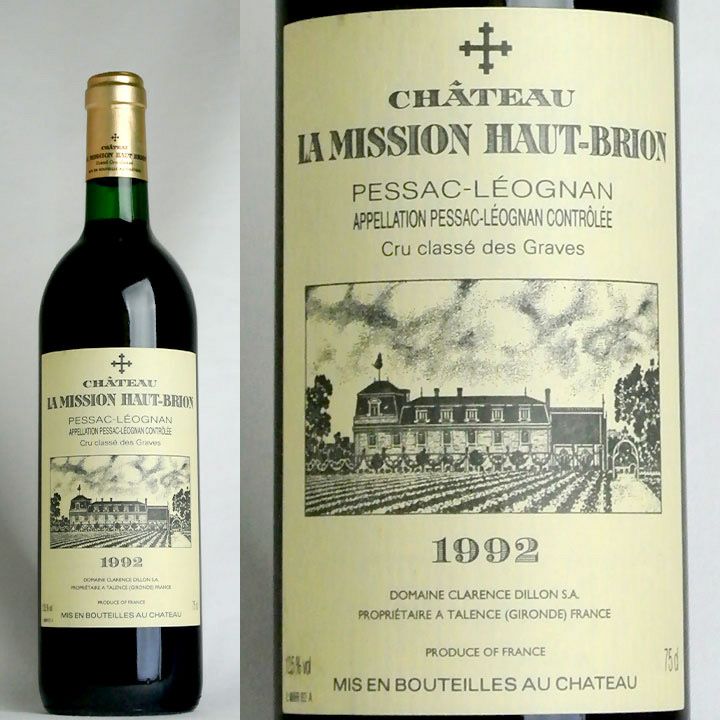 シャトー・ラ・ミッション・オー・ブリオン 1992 | ワイングロッサリー 